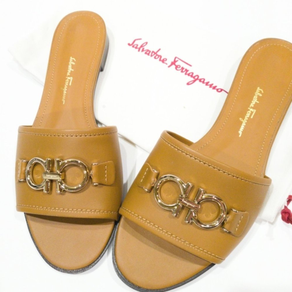 Salvatore Ferragamo Rhodes Slip On Sandals-8 - Picture 6 of 8